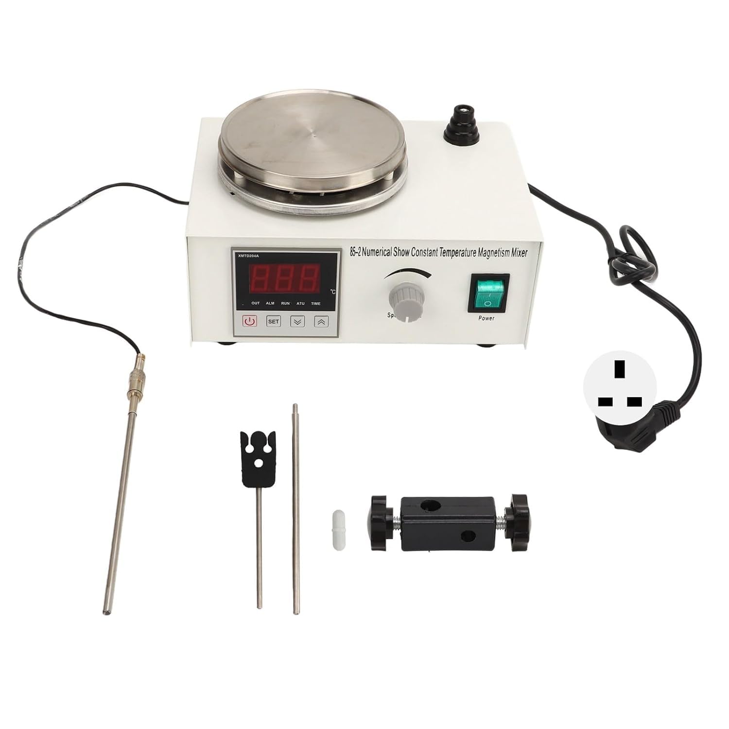 COYEUX Agitador magnético, agitador magnético con Pantalla Digital de 0 a 2400 RPM, Placa Caliente magnética con Calentamiento de Temperatura, para experimentos de Laboratorio de 50 a 1000 ml