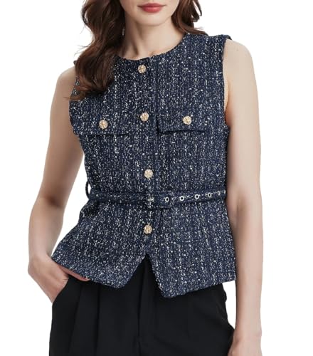 トップス pois Tweed vest Georgia Tweed Vest Top | Toccin