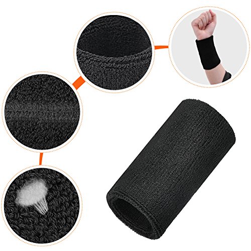 willbond pack of 2 elastic cotton sport wristbands 634