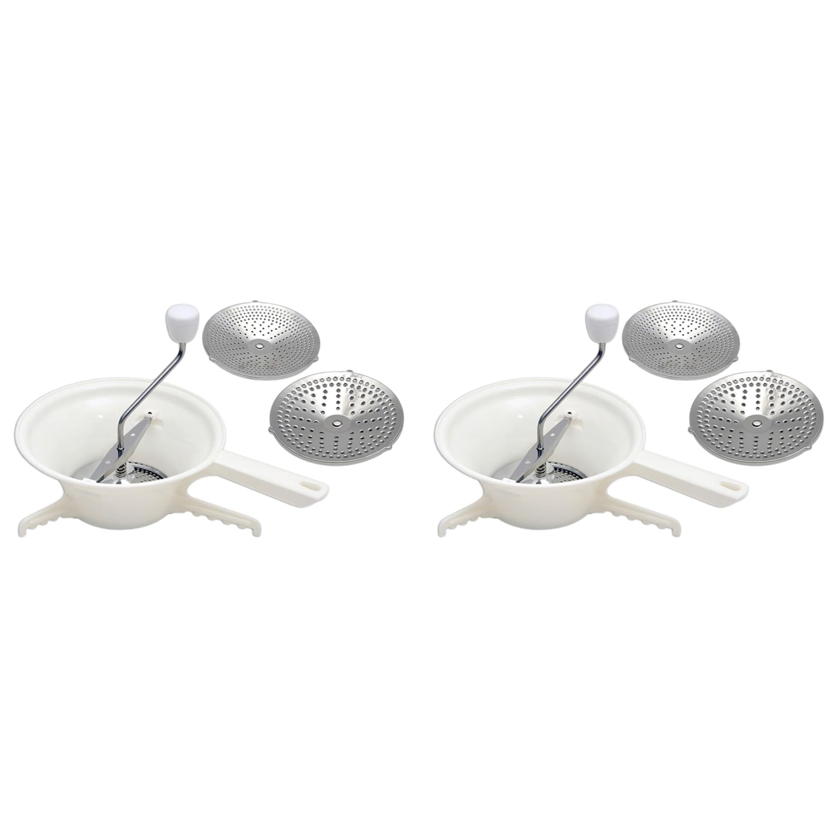 Hndhbfgrt 2X Food Mill for Vegetable Cutter with 3 Interchangeable Discs Food Mill Hand Cutter Milling for Tomato Sauce Potatoes