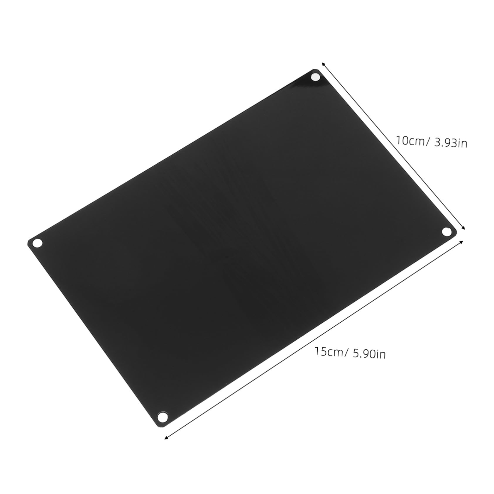 BESTYASH Plaque Métal en Alliage D'aluminium Noir 10 Pcs, Étiquettes Métalliques Rectangulaires Vierges 15x10cm pour Gravure Précise sur Équipement