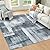 VK·LIVING Washable Rug Modern Area Rug 5'x7' Low Pile Bedroom Rug, Thin Living Room Rug with Non Slip Backing No Shedding Large Area Rug Lightweight Abstract Machine Washble Rug for Home,Grey