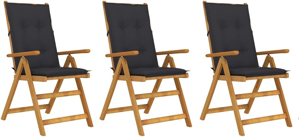 Folding Patio Chairs pcs with Cushions Solid Bahrain Ubuy