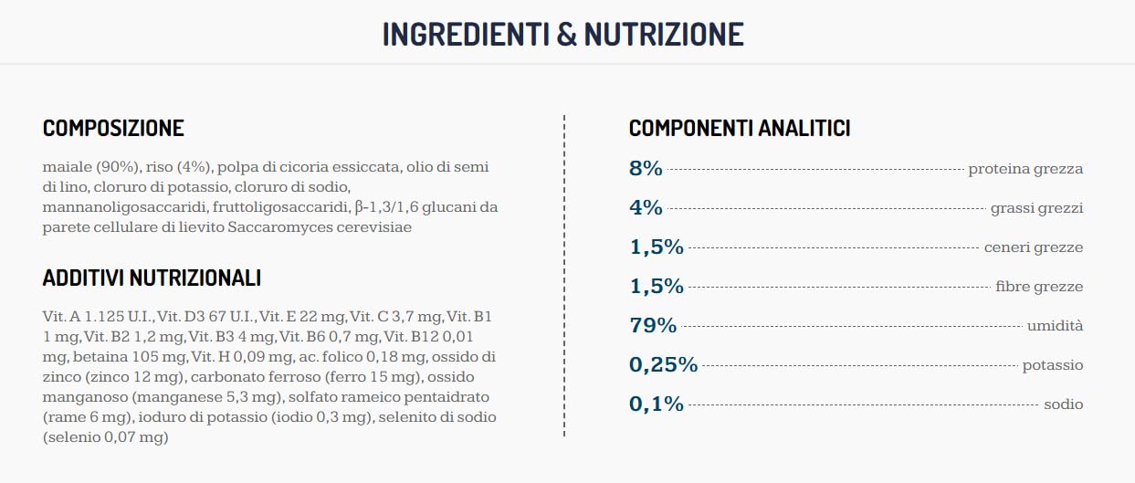 Exclusion Intestinal Maiale e Riso Confezione 6x400g Umido Cane Monoproteico