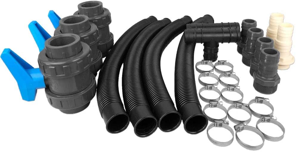 Well2wellness Raccordo A T In ABS Grigio Per Piscina - Filettatura Interna 1 1/2'' - Per Impianti Solari E Bypass - 2