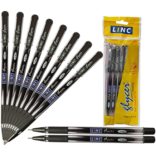 Image of Linc Glycer 0.6 mm Ball Pen | Black Ink, Pack Of 20