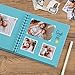 potricher 8 x 8 Inch DIY Scrapbook Album 40 Pages Hardcover Kraft Paper Scrap Book Photo Albums Memory Book for Wedding and Anniversary Family (Blue, 8 Inch)