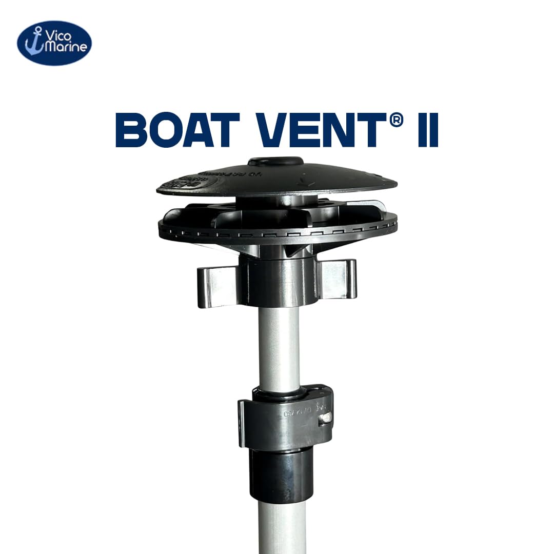 Vico Marine - Vico Marine Boat Vent II - Schwarz - 11,4 cm B x 11,4 cm T x 6,3 cm - Schnelle und einfache Installation