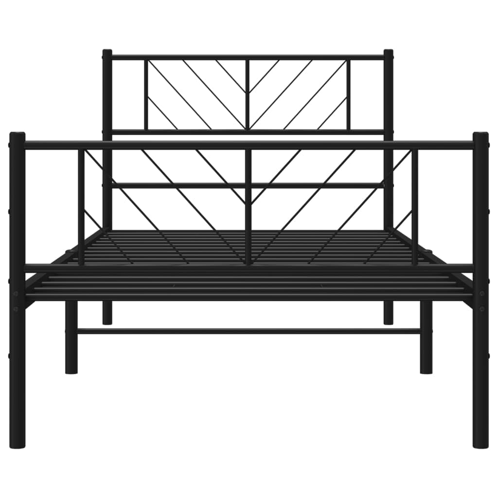 Metalowa konstrukcja z listwami Classic 80x200 cm Czarny