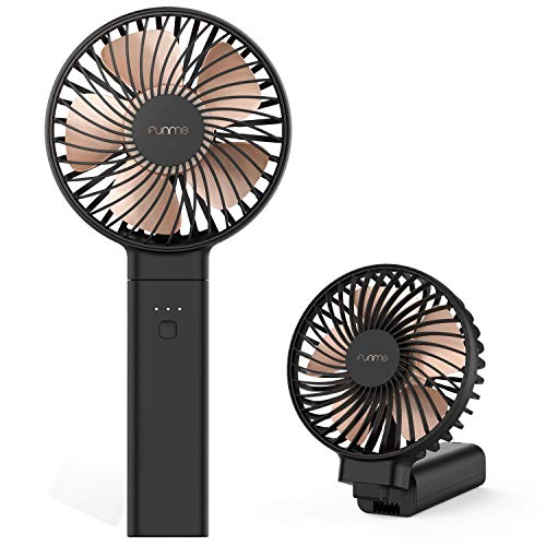 Image of Funme Portable Handheld Fan 5000mAh USB Desk Fan Person 4 Speed Settings for Outdoor Travel Black