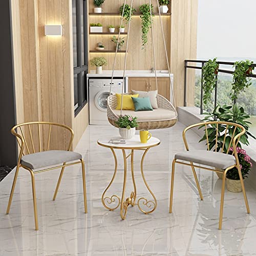 Petite table ronde salon en fer forgé table d'appoint chevet - 5
