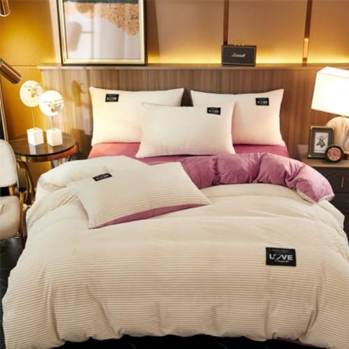 布団カバー 掛け布団カバー あったか毛布カバー 羽毛布団かけカバー もふもふ 柔らかい 寝具カバー 秋冬用 ダブル4点セット 極細マイクロファイバー 静電気防止 抗菌防臭 蓄熱保温 洗える 寒さ対策