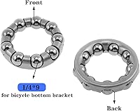 Vista 4 de AYLIFU 4 piezas de retenedores de rodamientos de manivela de bola de bicicleta de 1/4 "x 9 bolas de soporte inferior de bicicleta