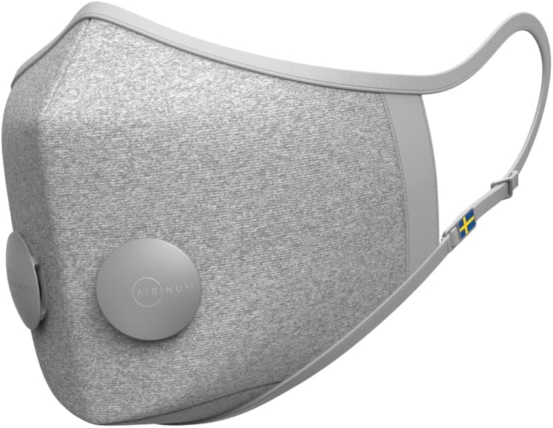 Airinum Urban Air Mask 2.0 – Reusable KN95 Mask with Vent, Adjustable Fit, Washable with Replaceable Filters