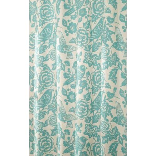 Aqua Curtains With Birds Amazon Com