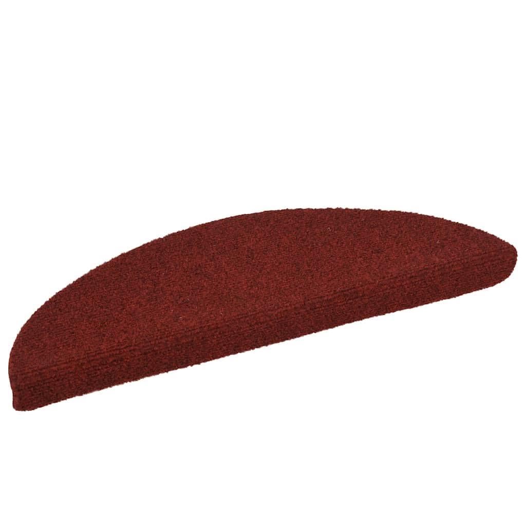 Samoprzylepne maty na schody, bordowe, 20 sztuk, 56 x 17 x 3 cm, antypoślizgowe, ochrona na drewniane schody, nakładki na schody, nakładki na schody wewnętrzne, schody spiralne, bezpieczeństwo