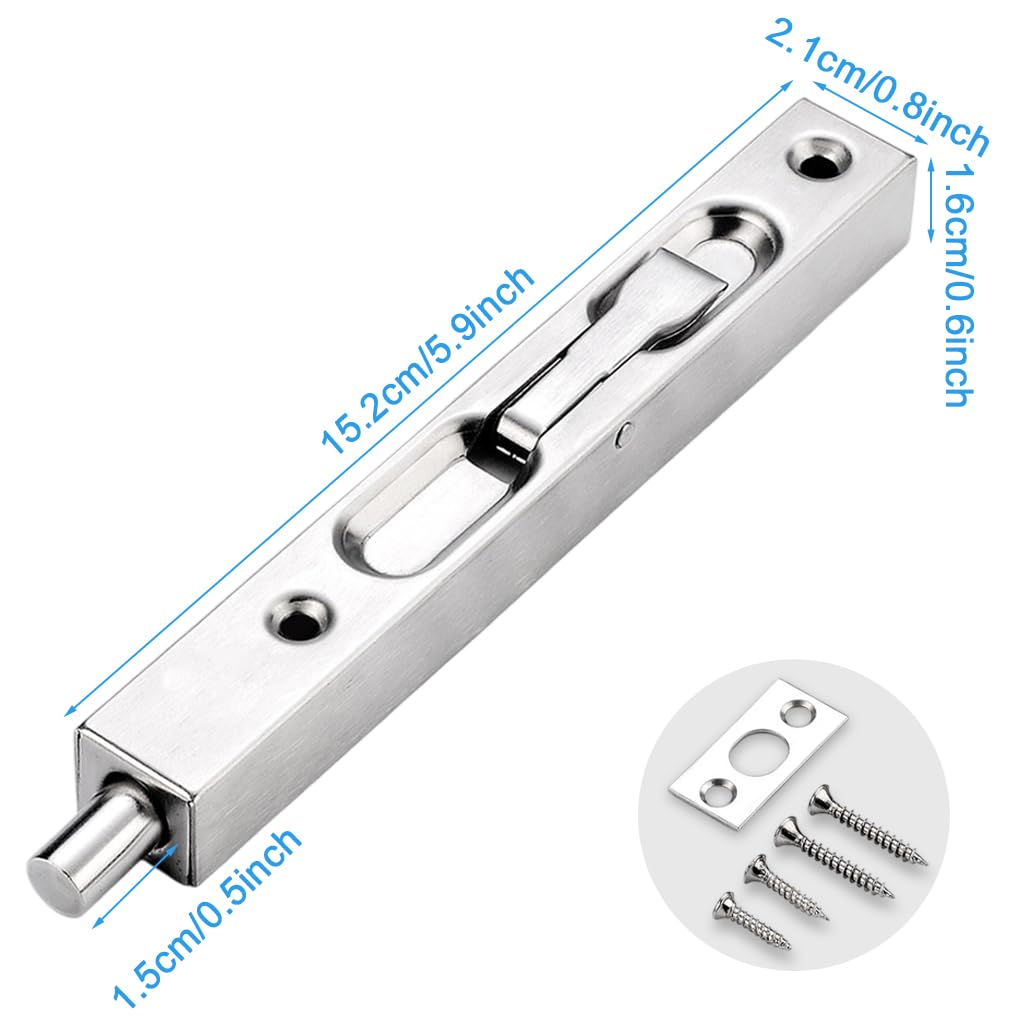 Serplex Stainless Steel Flush Bolts - Secure Your Doors -2 Serplex Stainless Steel Flush Bolts - Secure Your Doors -2