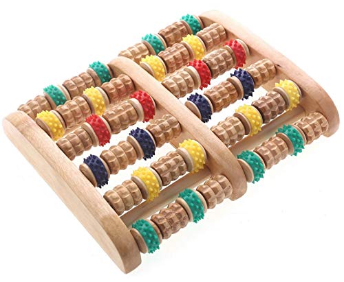 Fußmassageroller mit 48 einzelnen Massage-Rollen STAR-LINE® Fußmassagegerät für beide Füße Fußroller Optimal für die Anregung der Fußreflexzonen und Entlasten Fersensporn