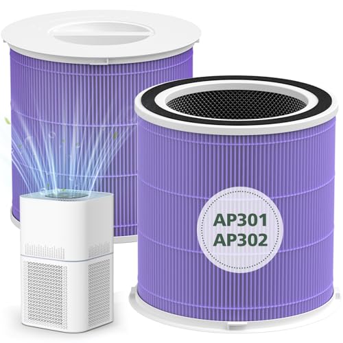 Image of AP301 AP302 HEPA filter Replacement, ONLY for Dayette AP301 AP302 Air Purifier, HEPA and More Carbon Particles, Pets Odors filter