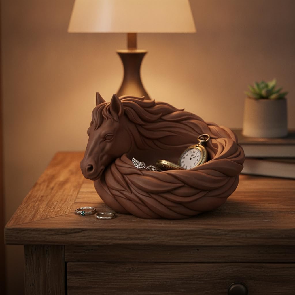 Horse Catchall Bowl Trinket Jewelry Key Tray For Entryway Table Decor image 4