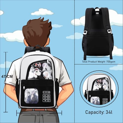 Image of Tinytot 30 Litre Japanese Korean Style School Bag Water-Resistant Laptop & Travel Backpack - Unisex Large 18 Inches Multipurpose Student Backpack for Boys & Girls, Men & Women