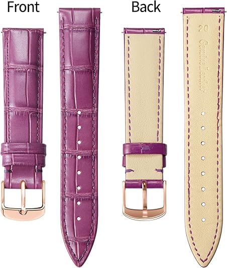 Image of BINLUN Leather Watch Band Genuine Calfskin Replacement Watch Strap Quick Release Crocodile Pattern 10 Colors 13 Sizes for Men Women(10mm,12mm,14mm,16mm,17mm,18mm,19mm,20mm,21mm,22mm,23mm,24mm)