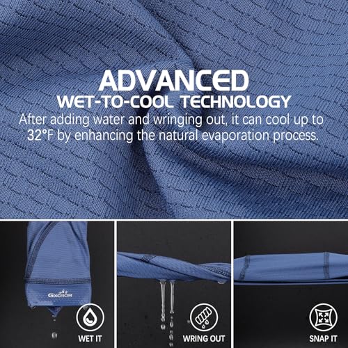 Image of GXCROR 3 Pack Cooling Skull Cap with Sweat-Wicking & Anti-Odor Technology Quick-Dry Helmet Liner for Cycling Motorcycle