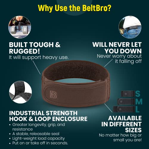 BeltBro Titan MultiPack No Buckle Elastic Belt For Men — Include 2 Small, 2 Medium, 2 Large Belts — Fits 1.5 Inch Belt Loops3
