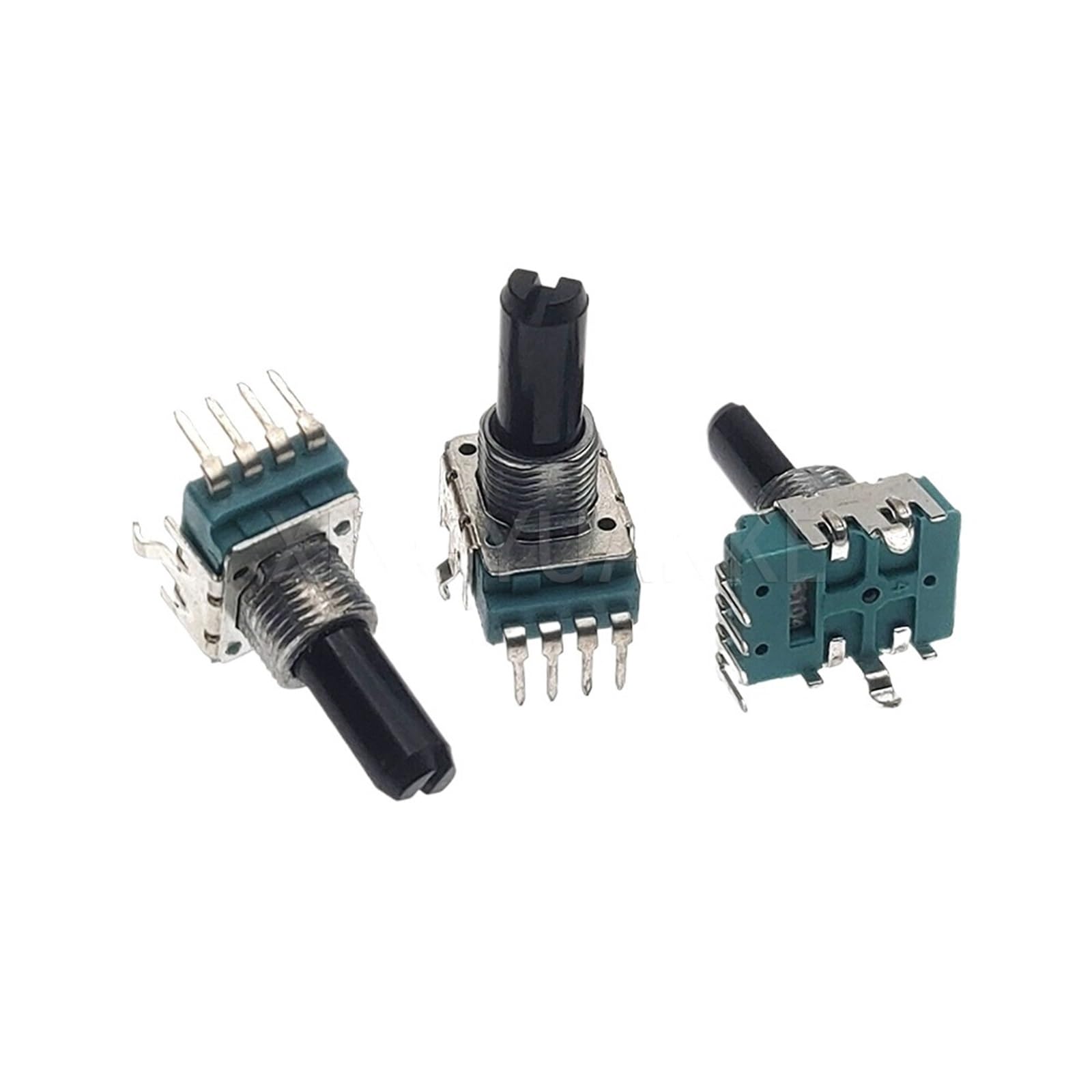 Lot de 5 potentiomètres rotatifs de contrôle de volume RK11 à 4 broches (B1K, B10K, B100K, B104) ; résistance : 1 kΩ (B102), 10 kΩ (B103), 100 kΩ (B104) ; longueur de l’ : 18 mm.(10K Ohm)