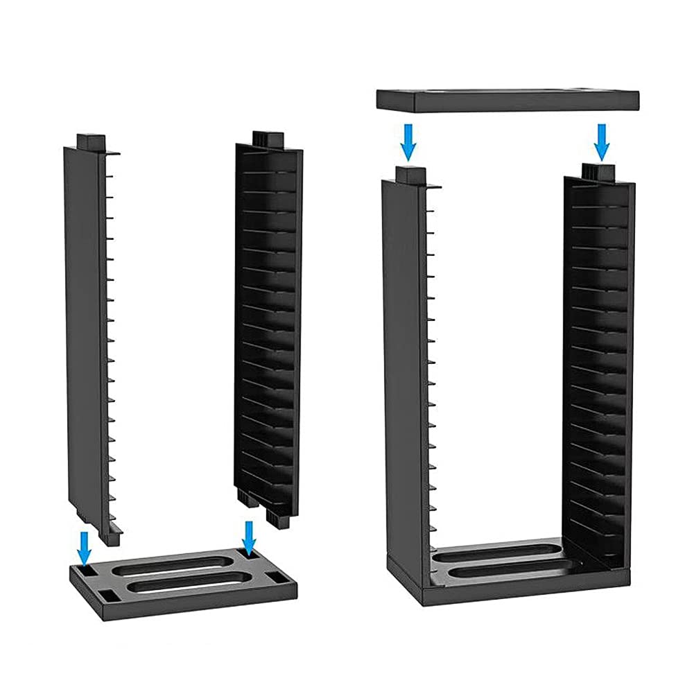 Ejoyous Game Disc Storage Tower, 19221 - Mensola per CD, a doppio strato, universale, per Slim Pro