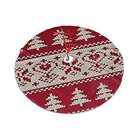 Weihnachtsbaum-Rock Mit Schneemann-Motiv – 122 Cm, Polyester, Weich & Praktisch Für Jeden Baum
