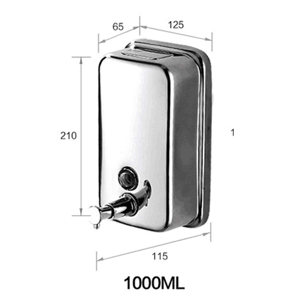 Manueller, nachfüllbarer Seifenspender aus Edelstahl für Küche, Spüle und Bad, 1000 ml