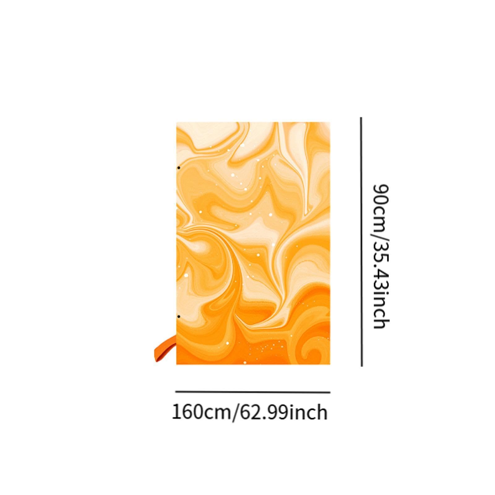Serviette de Plage Microfibre Serviette Bain Piscine Serviette Douce Été Serviette Compacte Grande Absorption Convient pour Adultes Camping Sal, Orange