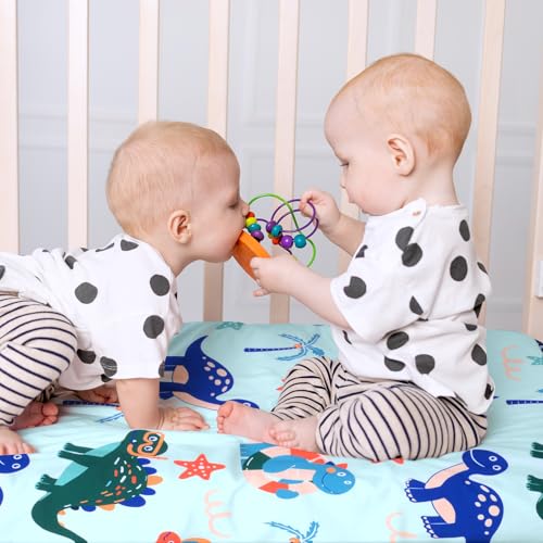 Image of UOMNY Crib Sheet,Boys Girls Crib Sheets Baby Sheet for Standard Crib and Toddler Mattresses Nursery Bedding Sheet Crib Mattress Sheets for Boys and Girls 1 Pack Toddler Sheet