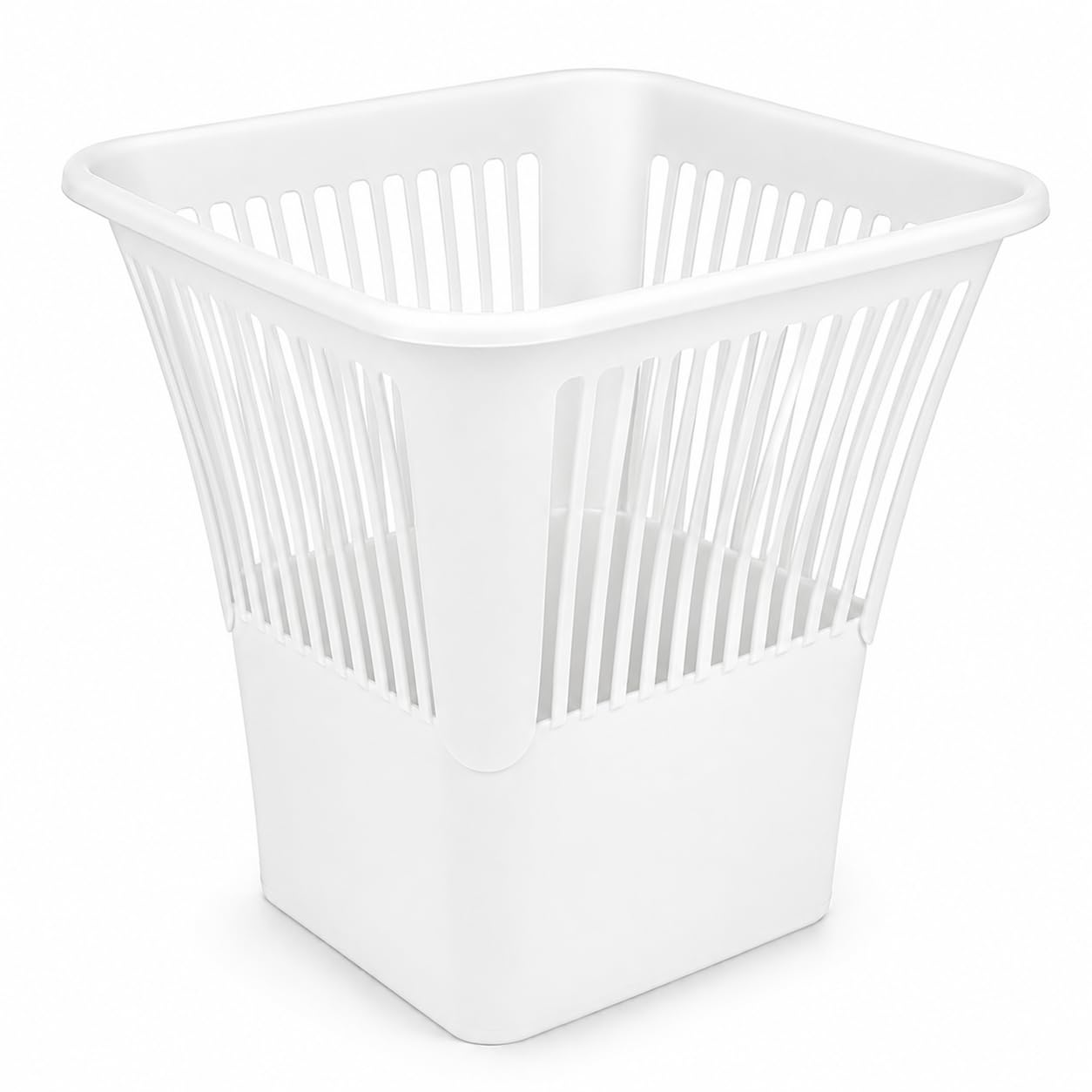 10L Open-Top Round Dustbin, Plastic Waste Bin for Home & Office