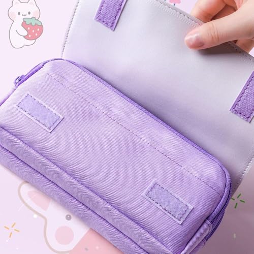 Image of SAJANI 3D Decompression Large Capacity Pencil Case, Multipurpose Stationary Organizer with Handle, Cartoon Printed Pencil Pouch for Boys & Girls (Pack of 1) (Rabbit)