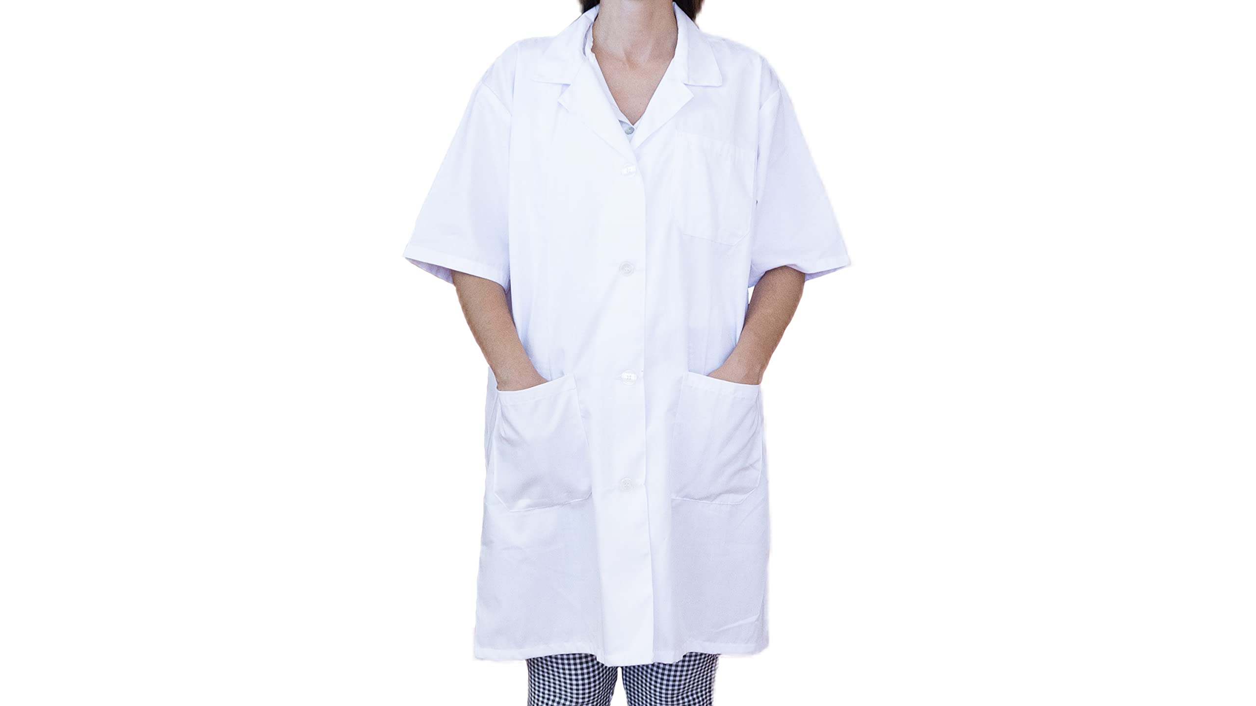 BSPOTLaboratus Robe Short Sleeve White for Mulher