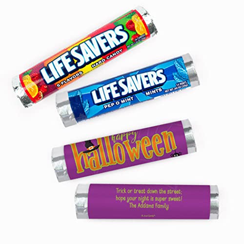 Personalized Halloween Party Favors Lifesavers Pepomint Rolls (20 Rolls) Grocery