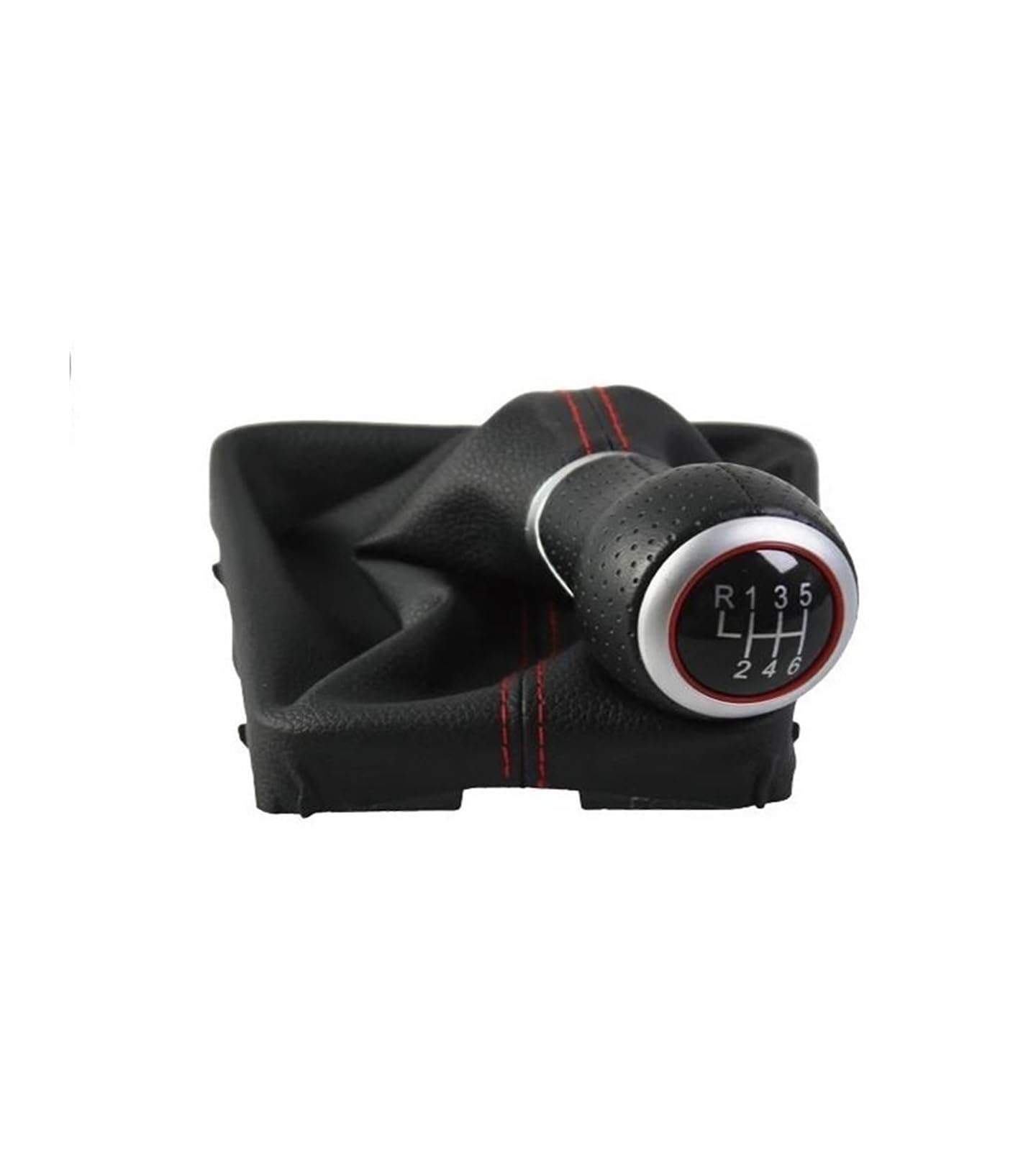 Conyuo Red Car Shift Knob For Audi A5 8T Q5 8R S Line 2007-2015 Manual Transmission Shift Knob Head Rod Direct Replacement