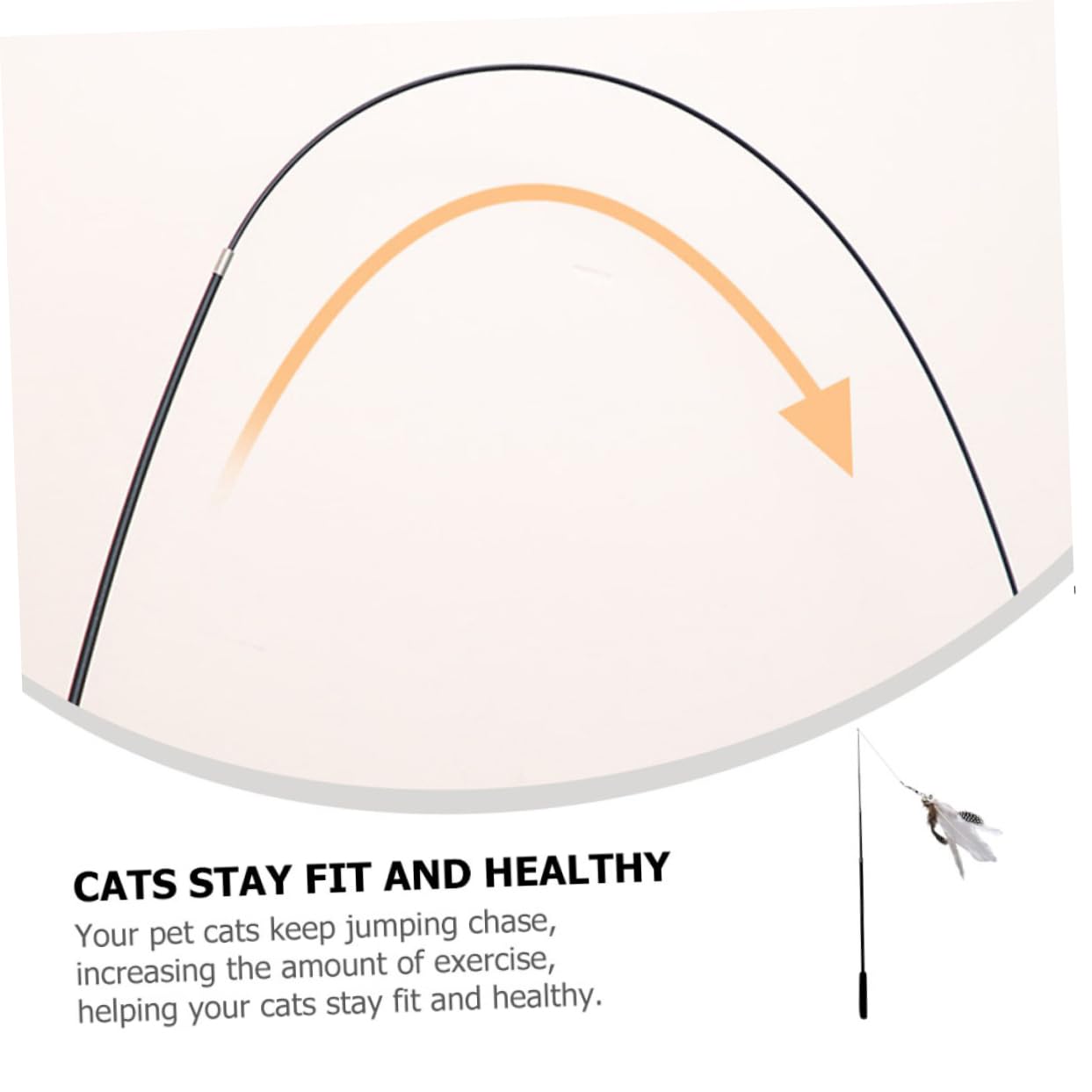 DOITOOL 8piezas Varita Interactiva para Gatos De Coloridas Juguete Telescópico para Estimulación y Diversión De Mascotas