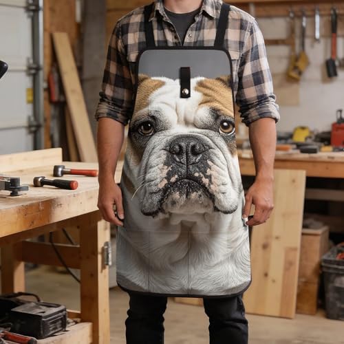 Delantal de Trabajo Multibolsillos English-Bulldog miniatura 5