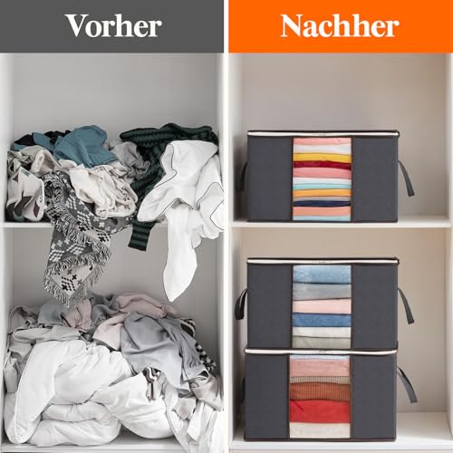 Lifewit 3 Stück 75L Aufbewahrungstasche, Unterbett Aufbewahrungsbox – Ansicht 4