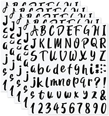 400 Pcs 24 Sheets Large Letter Mailbox Stickers 2.5 Inches Black Alphabet Number Self Adhesive Sticker For Bulletin Board, Classrooms, Scrapbooking, Poster Board, Wall Vinyl Stick On Letter