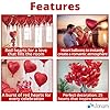 25 Heart Foil Balloons for Helium or Air, Red Hear... #2