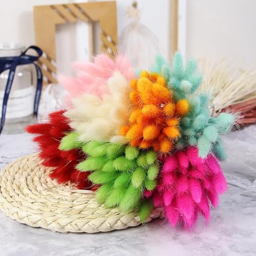 Boho Room Decor 50Pcs 45cm Natural Bunny Rabbit Tail Grass miniatura 3