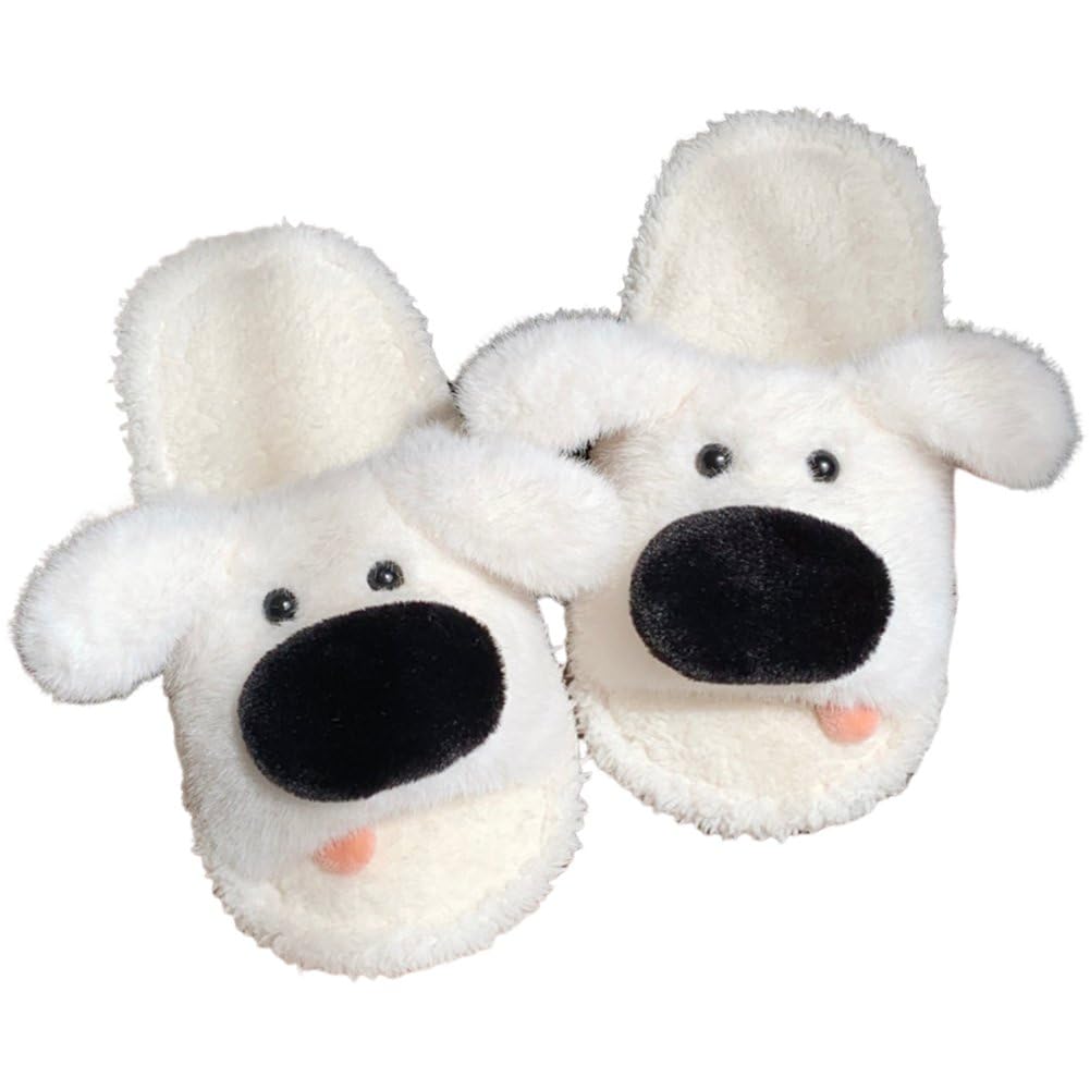 Chaussons mignons pour chien en peluche pour hommes et femmes d'hiver