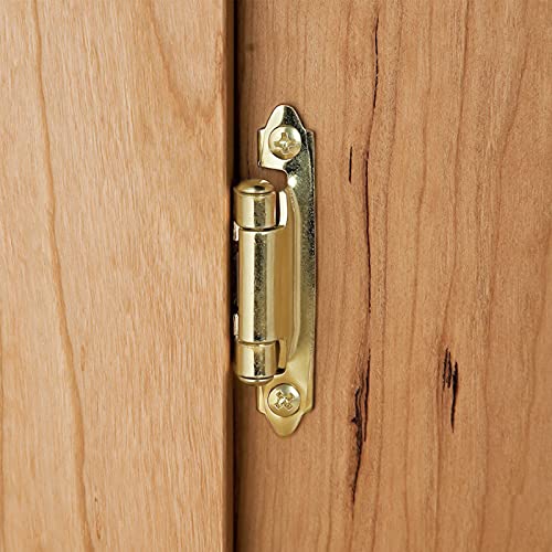 Haliwu 3/8 Inch Gold Cabinet Hinges, Brass Cabinet Hinges Inset Hinges For Kitchen Cabinet Soft Closing Hinges Cabinet Door Hinges(10 Pairs) #TOP4