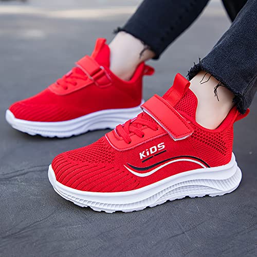 Kids Running Shoes Lightweight Breathable Adjustable Strap Elastic Soft Sole Anti Slip Fashion Athletic Shoes2