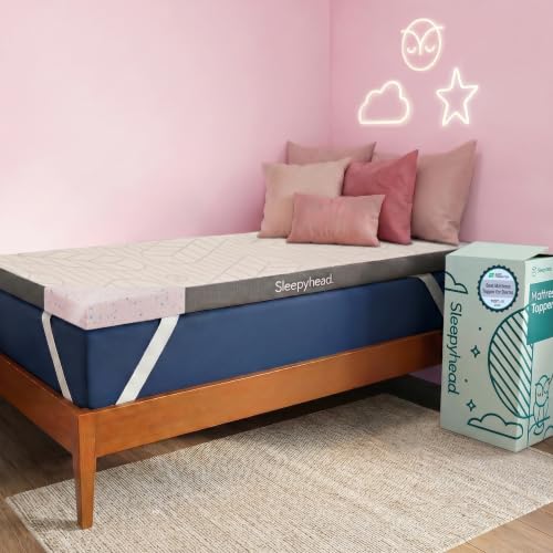 Image of Sleepyhead Twin XL 3 Inch Mattress Topper Super, Thick Cooling Gel & Copper-Infused Memory Foam for College Dorm, Pressure Relief, Removable Washable Cover, CertiPUR-US Certified (XL Twin 3 inch)