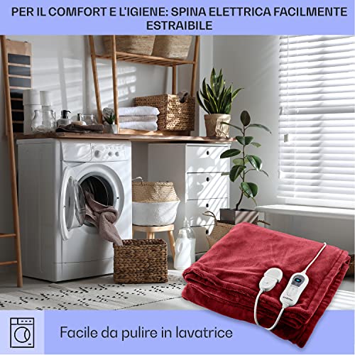 Klarstein Dr. Watson XL - Termocoperta, 120 W, 3 livelli di temperatura, elemento di controllo, 180 x 130 cm - 3